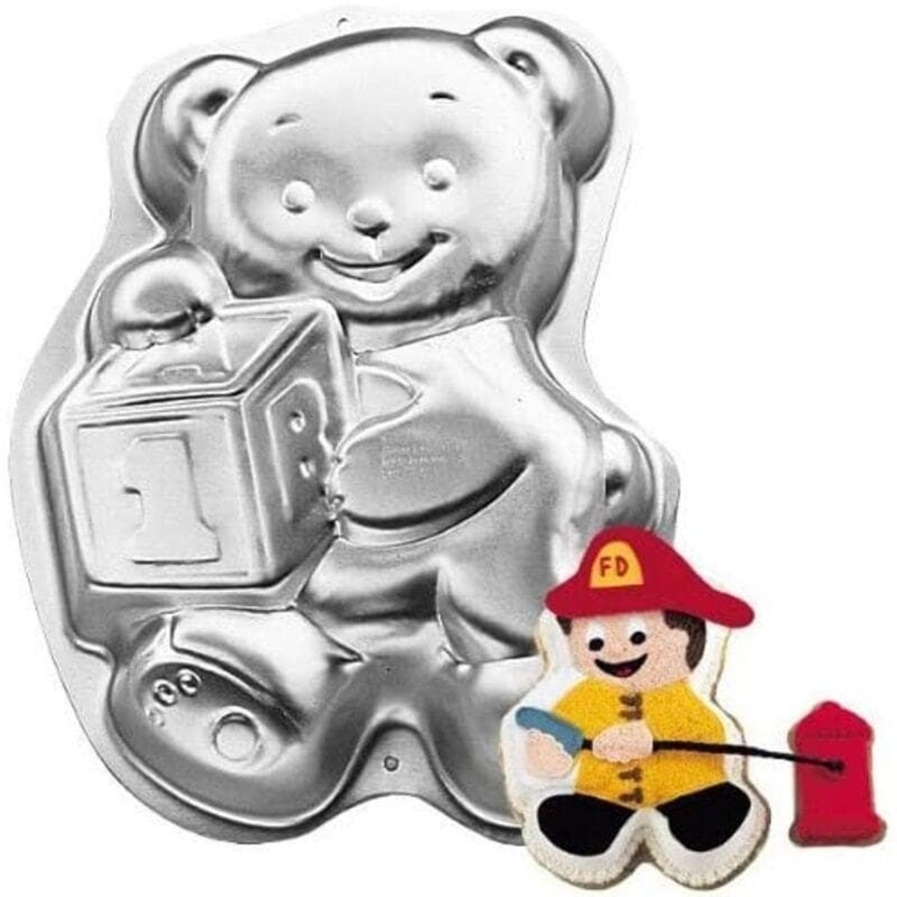 VTG Wilton Teddy Bear Cake Pan 1995 #2105-8257 Aluminum 13x9.5x2 Discontinued